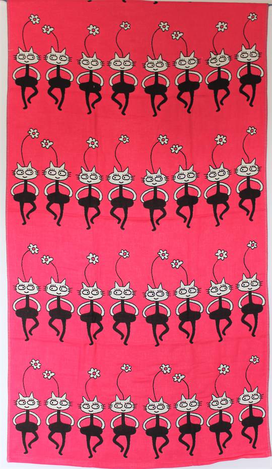Dancing Cats Pink Throw. Code: BT-4697/PIN.